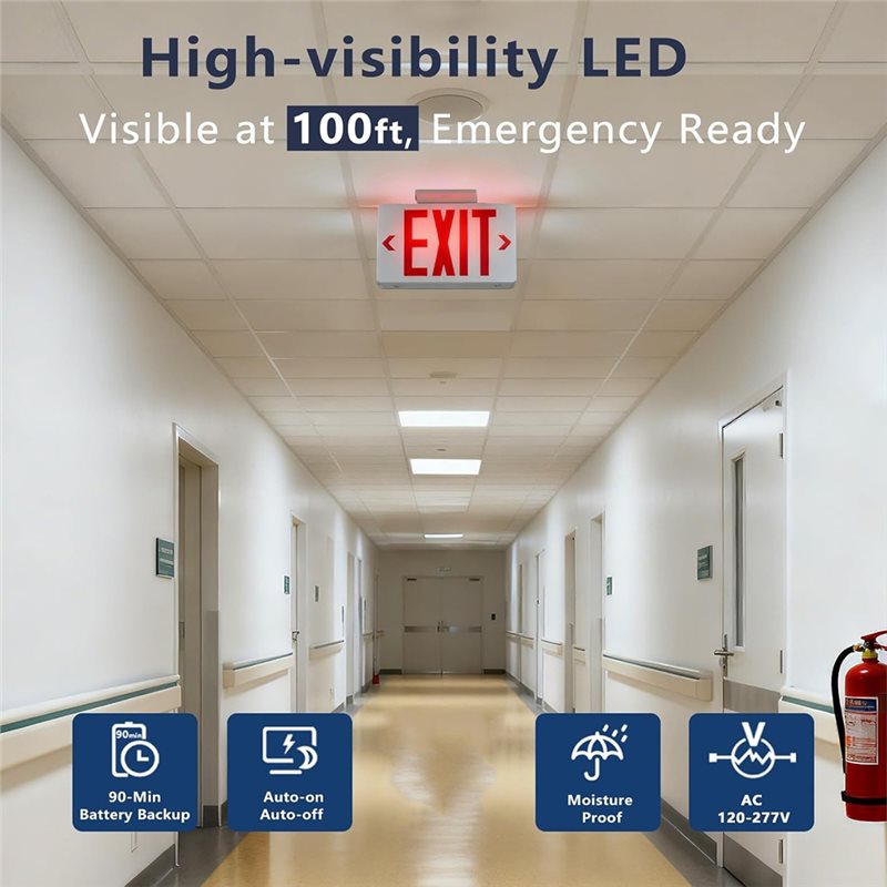 【A10R】Panneau de sortie rouge  - Emergency Exit Sign avis et prix